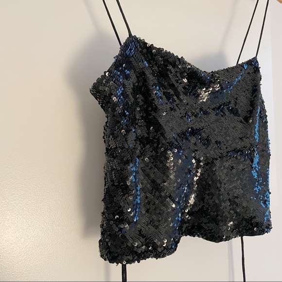 Jenny Packham Sequin Cropped Tank Top - Picture 2 of 7